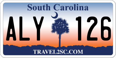 SC license plate ALY126