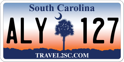 SC license plate ALY127