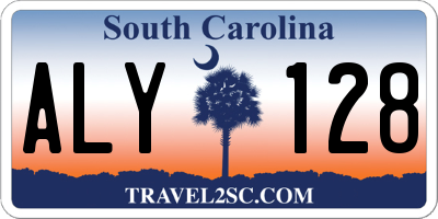 SC license plate ALY128