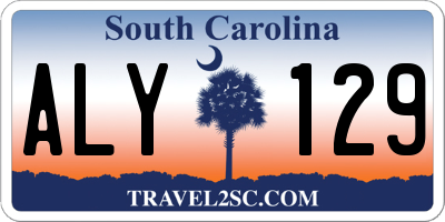 SC license plate ALY129