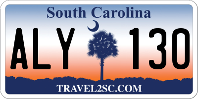 SC license plate ALY130