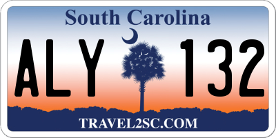SC license plate ALY132