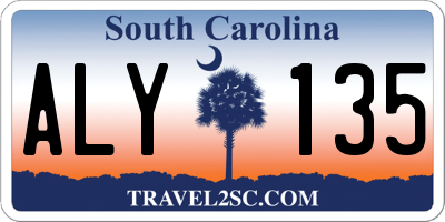 SC license plate ALY135