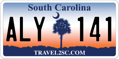 SC license plate ALY141