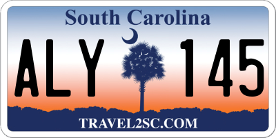 SC license plate ALY145