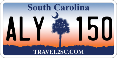 SC license plate ALY150