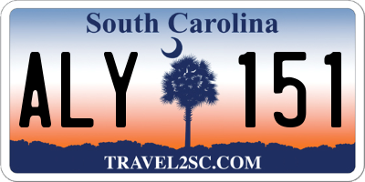 SC license plate ALY151