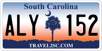 SC license plate ALY152