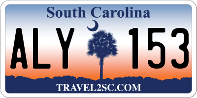 SC license plate ALY153