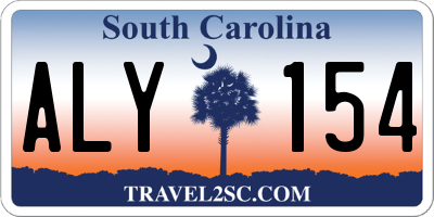 SC license plate ALY154