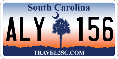 SC license plate ALY156