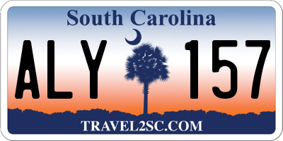 SC license plate ALY157