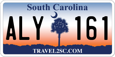 SC license plate ALY161