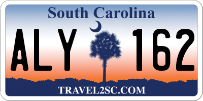 SC license plate ALY162