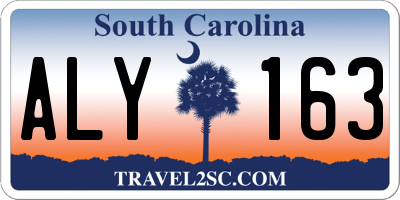 SC license plate ALY163