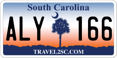 SC license plate ALY166