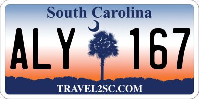 SC license plate ALY167