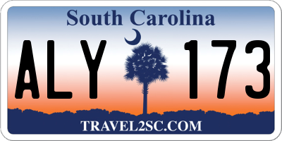 SC license plate ALY173