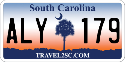 SC license plate ALY179