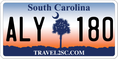 SC license plate ALY180
