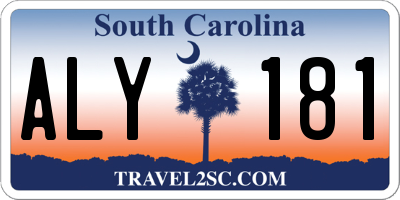 SC license plate ALY181