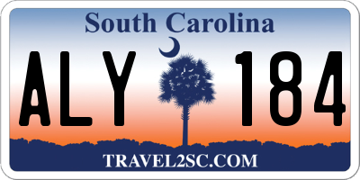 SC license plate ALY184