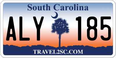 SC license plate ALY185