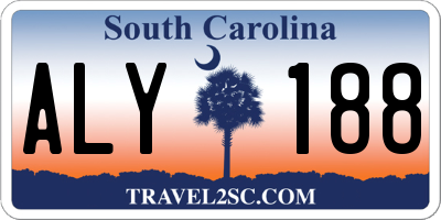 SC license plate ALY188