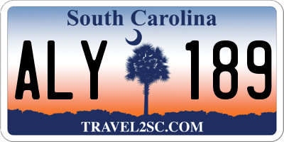 SC license plate ALY189