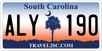 SC license plate ALY190