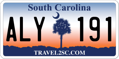 SC license plate ALY191