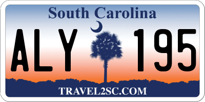 SC license plate ALY195