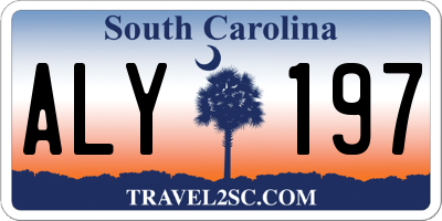 SC license plate ALY197