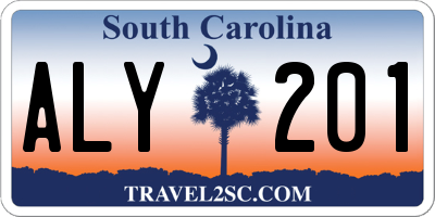 SC license plate ALY201