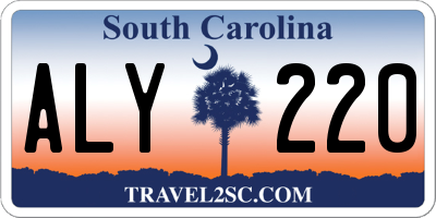 SC license plate ALY220