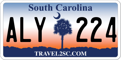 SC license plate ALY224
