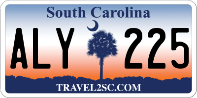SC license plate ALY225