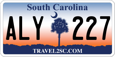 SC license plate ALY227