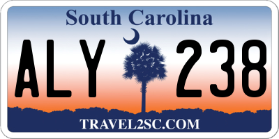 SC license plate ALY238