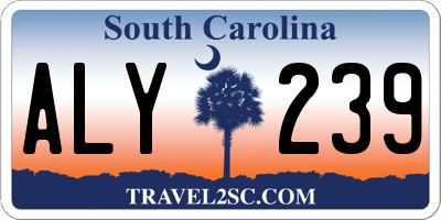 SC license plate ALY239
