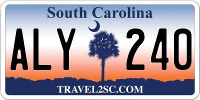 SC license plate ALY240
