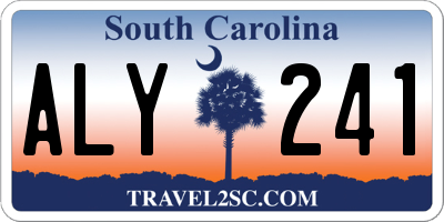 SC license plate ALY241