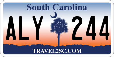 SC license plate ALY244