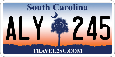 SC license plate ALY245