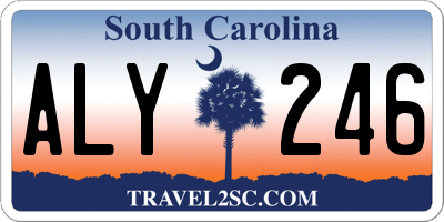 SC license plate ALY246