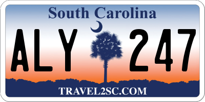 SC license plate ALY247