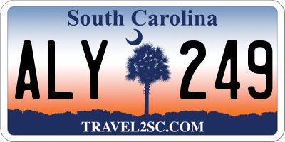 SC license plate ALY249