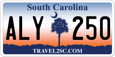 SC license plate ALY250