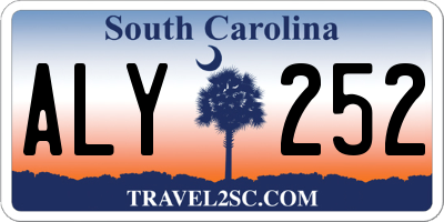 SC license plate ALY252