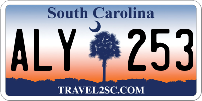 SC license plate ALY253